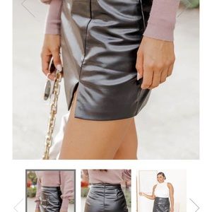 Black leather skirt from PinkLily. Recent purchased in a size medium.